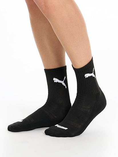Puma Athletic Cushioned Quarter Socks // Black
